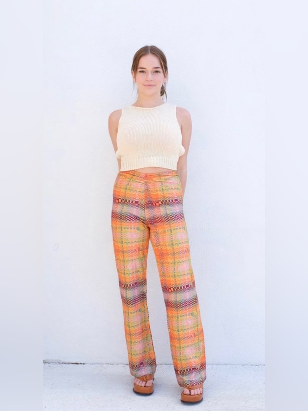 Paloma Wool Nic Trouser Pant in Intense Orange